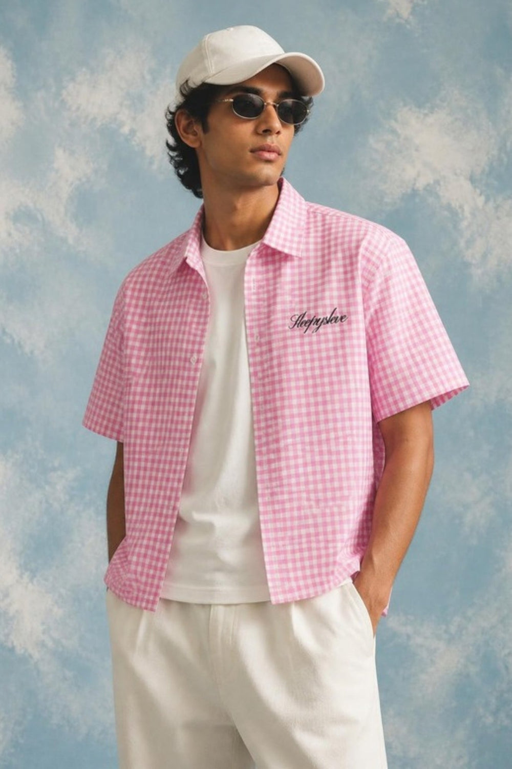 Pink Gingham Oxford Boxy Shirt