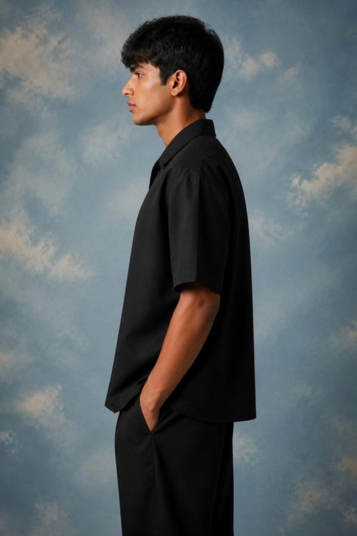 Side profile of the Sleepysleve Need Money For Sleepysleve shirt