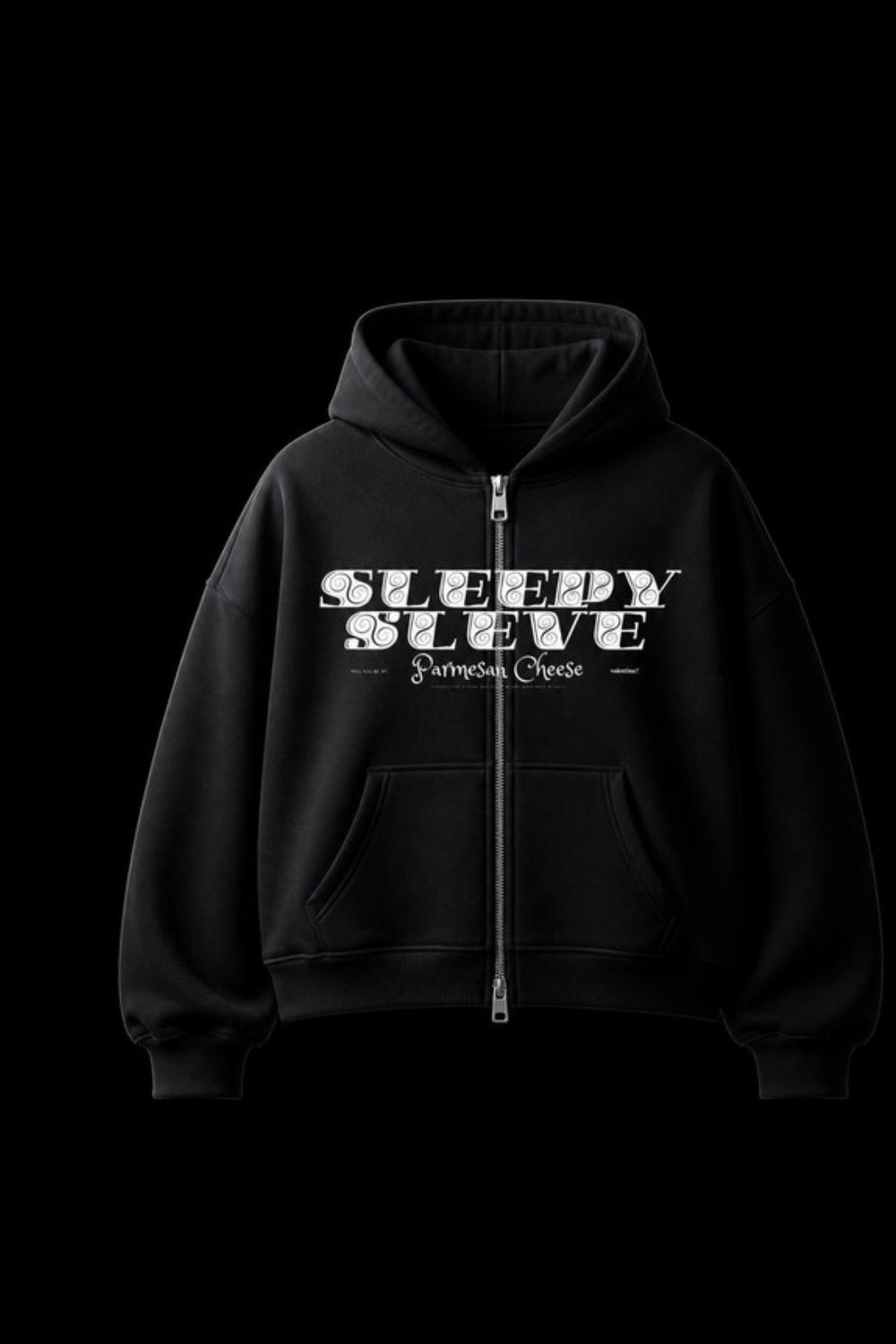 Black Double Zip Hoodie
