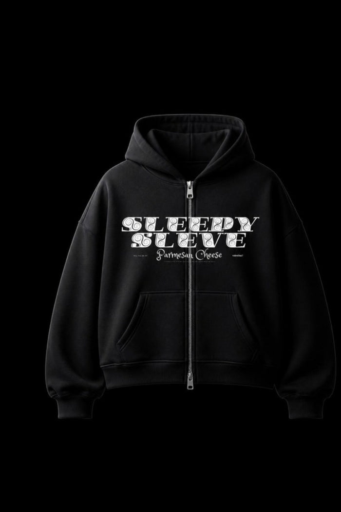 Black Double Zip Hoodie