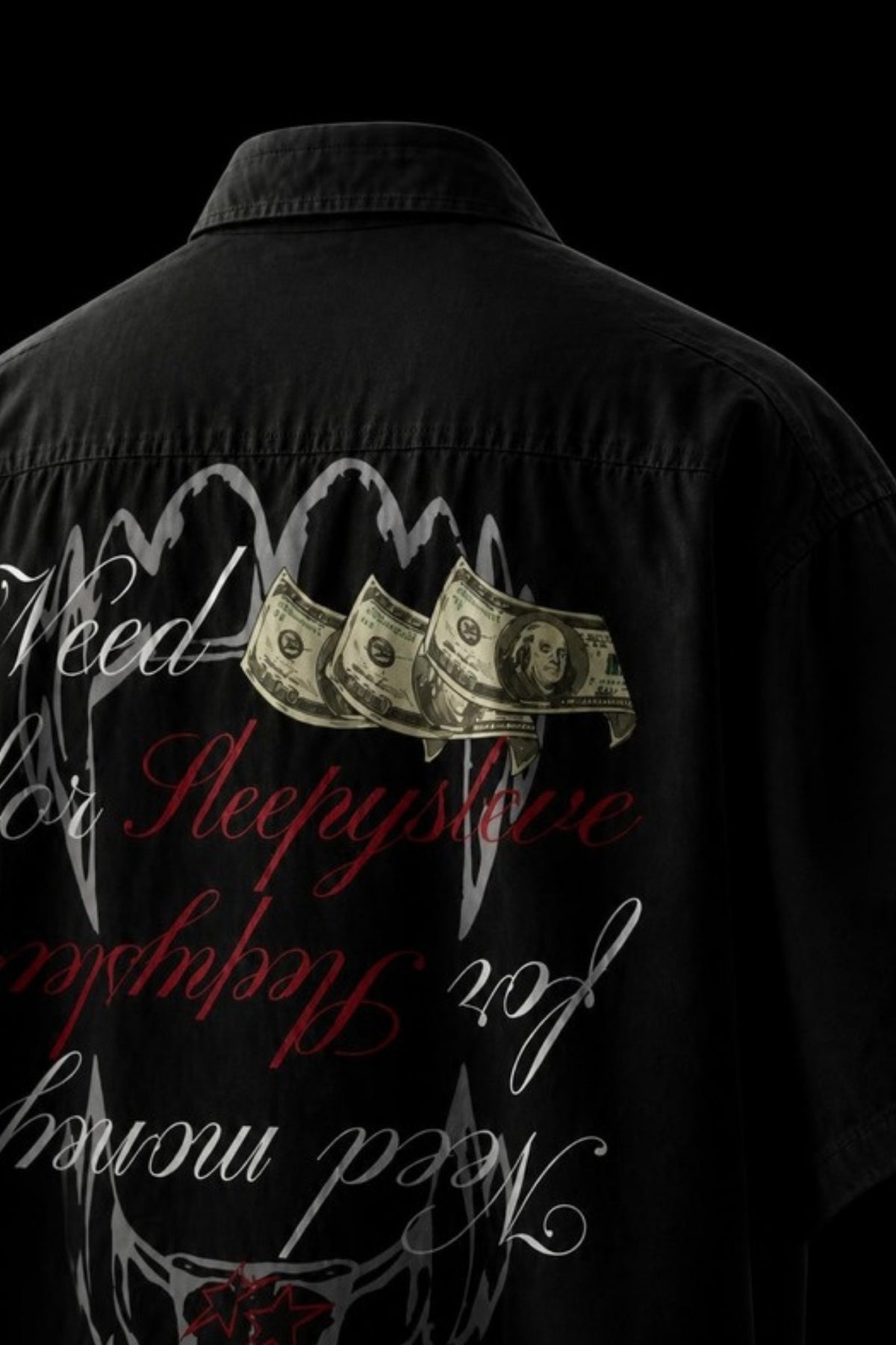 Need Money box fit shirt - back print detail