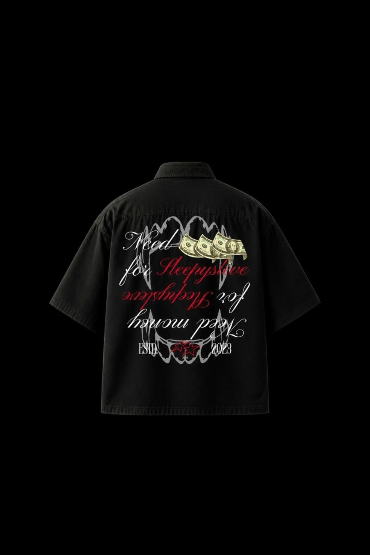 Need Money box fit shirt - back