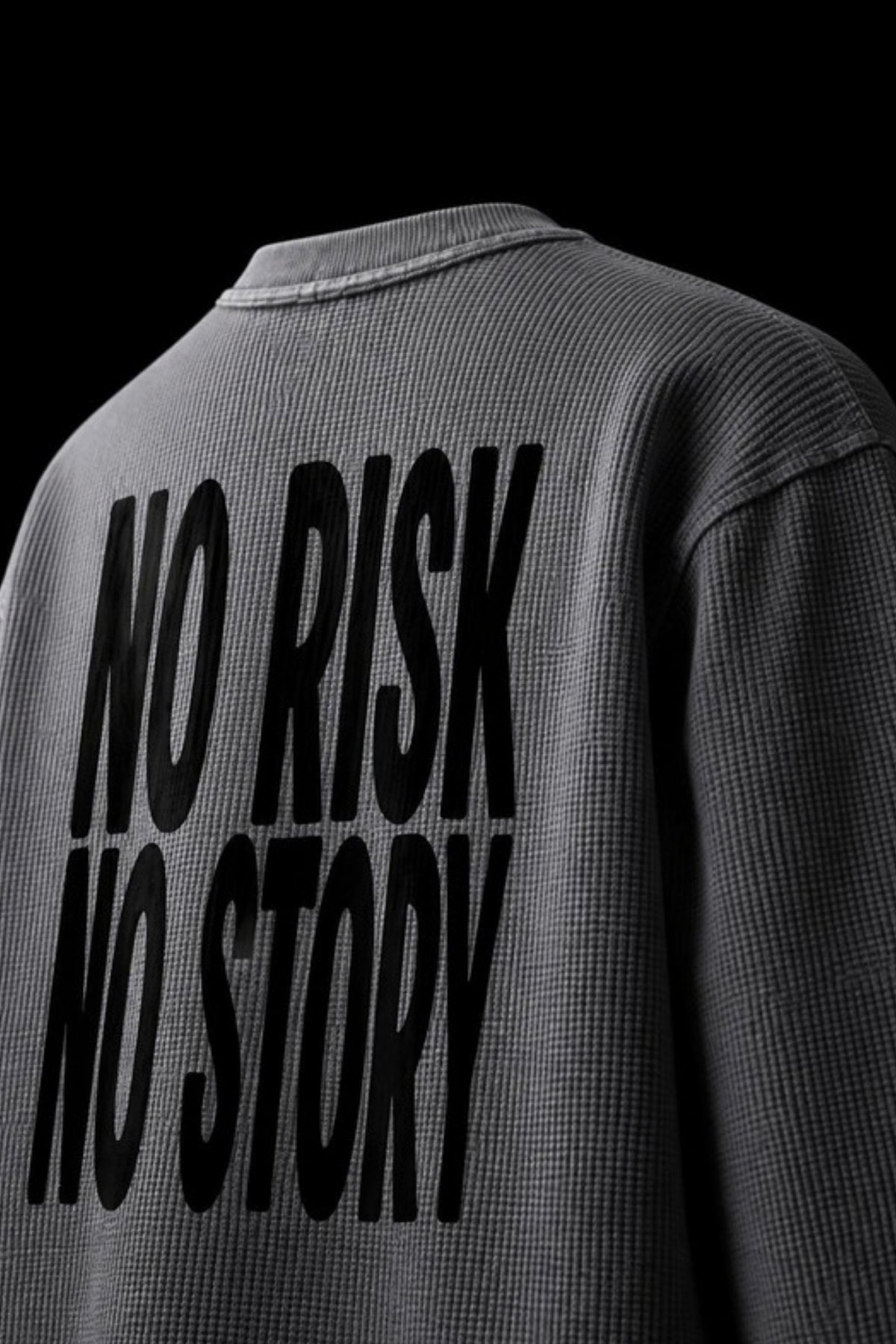 No Risk No Story t-shirt - back print detail