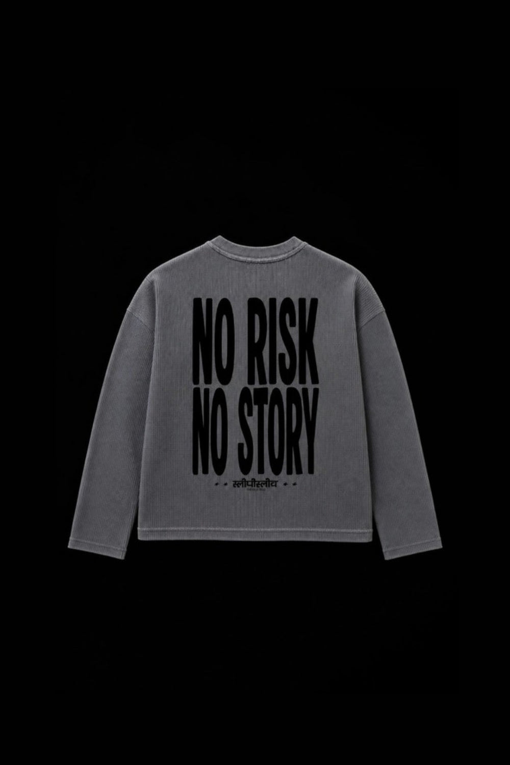 No Risk No Story Acid Wash Waffle T-Shirt