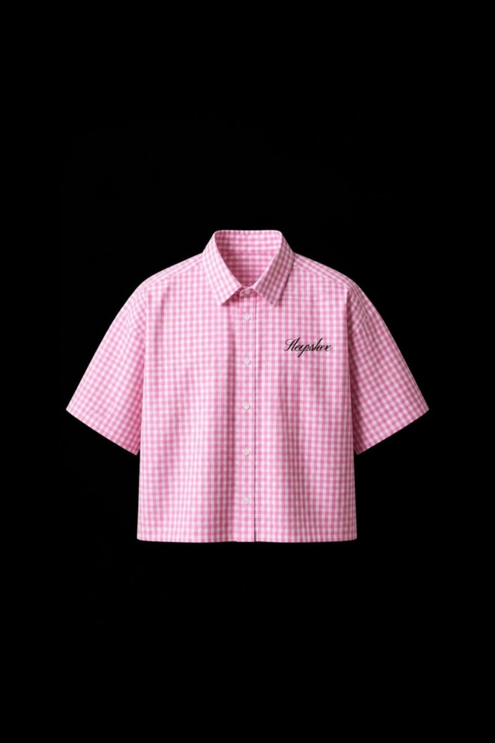 Pink Gingham Oxford Boxy Shirt