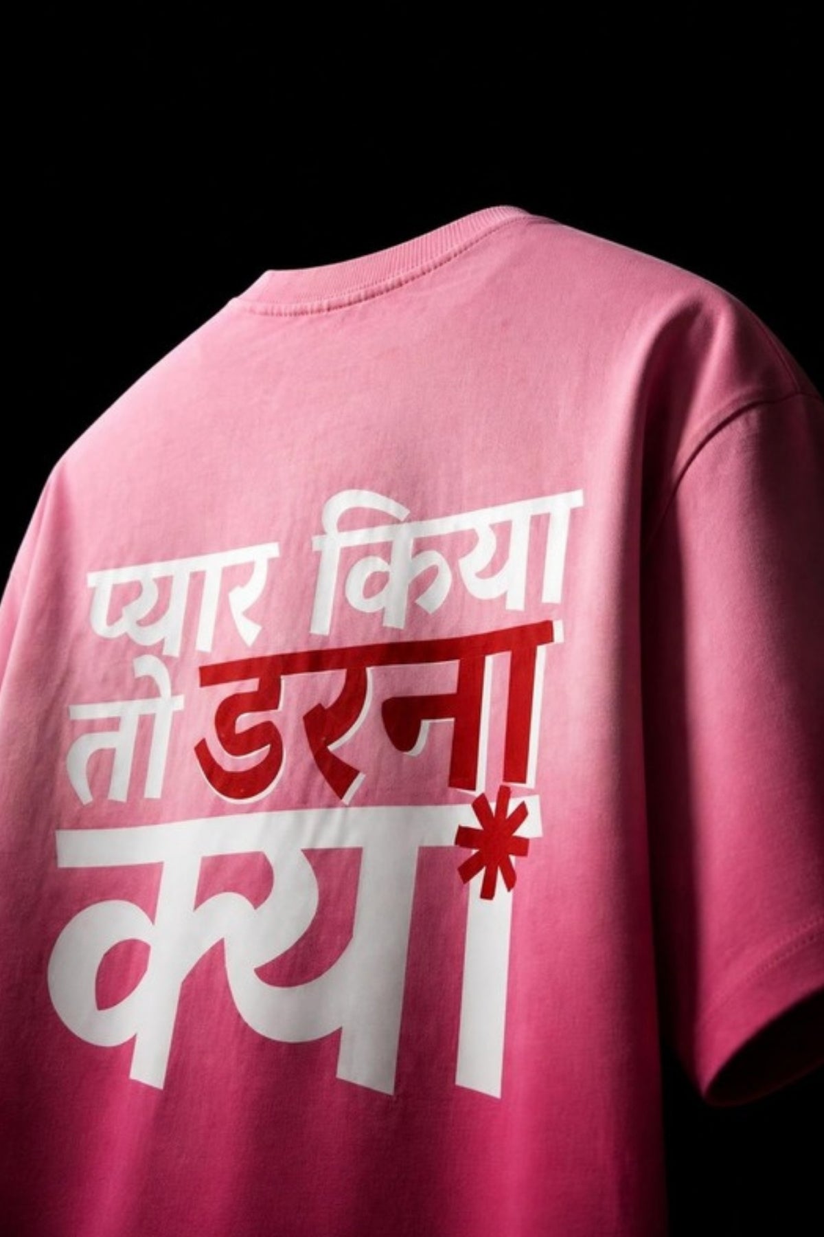 Pyaar Pink t-shirt - back print detail