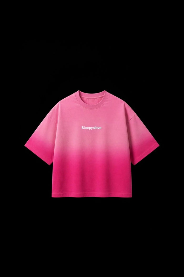 Pyaar Pink Ombre Wash Boxy Fit T-Shirt