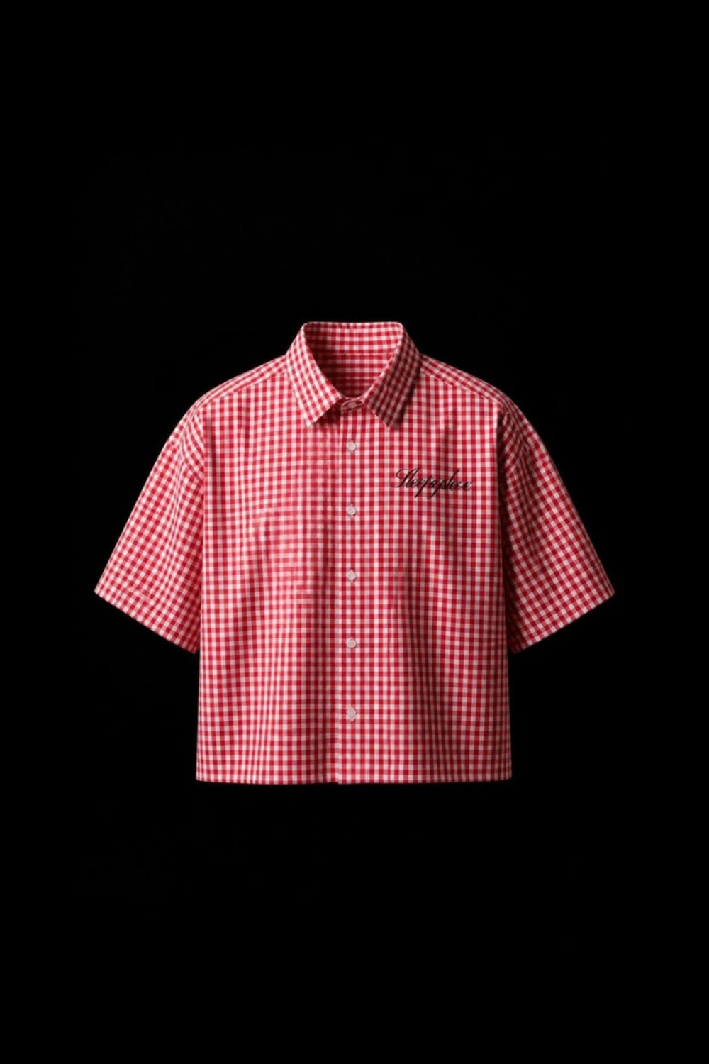 Red Gingham Oxford Boxy Shirt