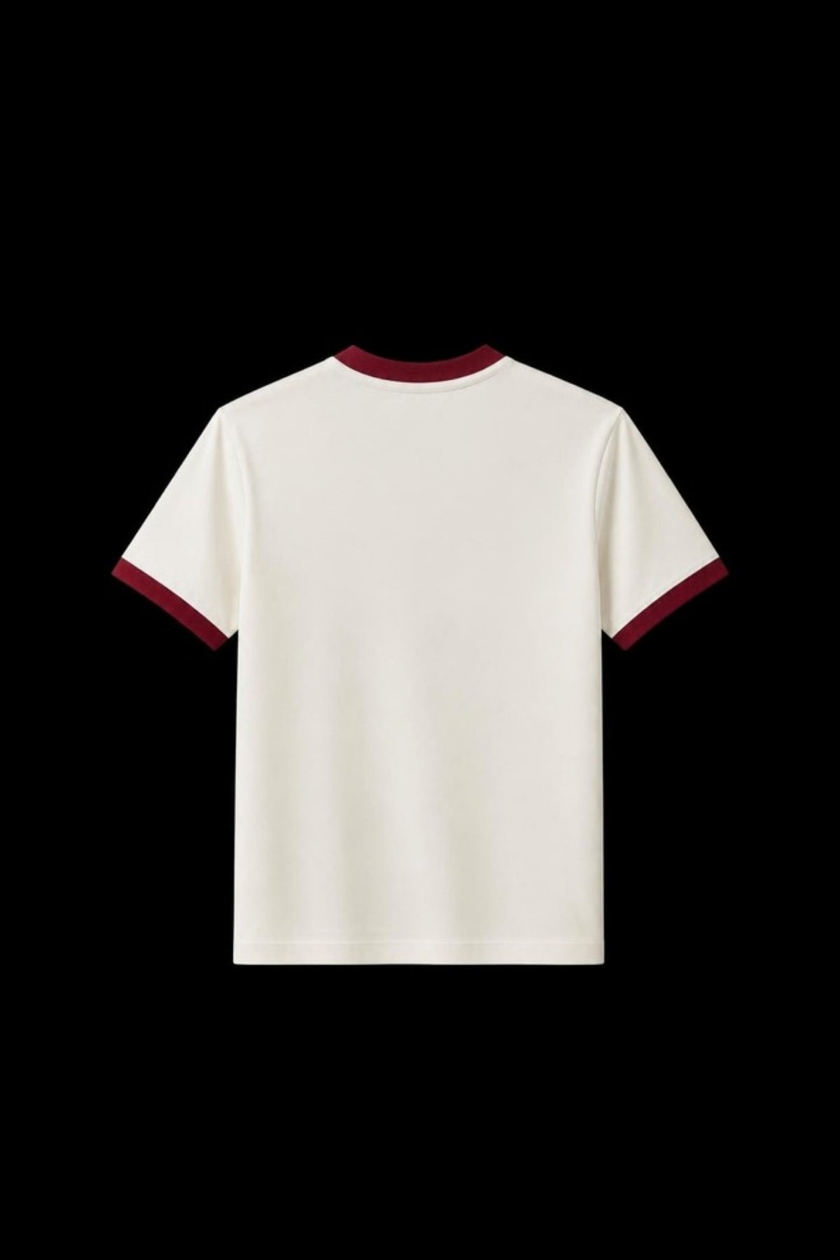 Off White & Maroon ringer tee - back