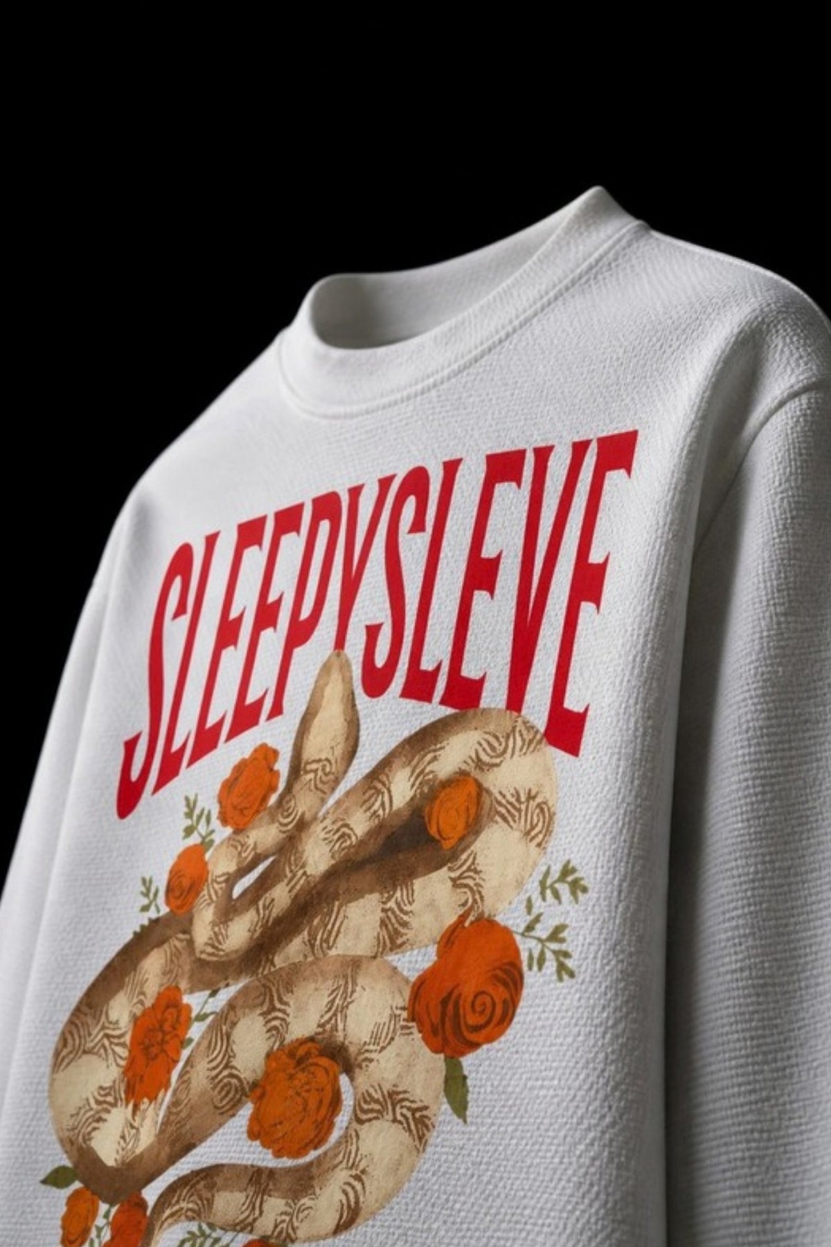 Snakesleve waffle t-shirt - print detail